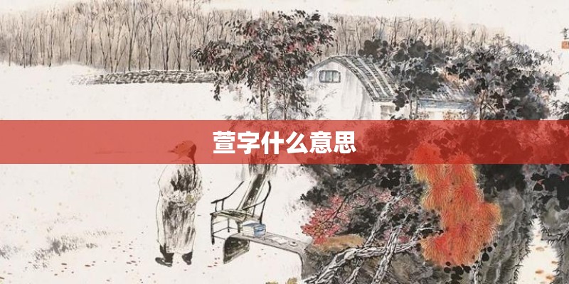 萱字什么意思