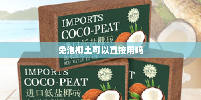 免泡椰土可以直接用吗